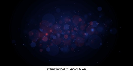 Amazing abstract colorful background of lights and light bokeh. On a black background.