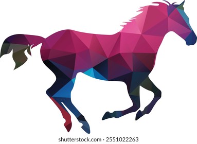 Amazing abstract colorful horse vector illustration