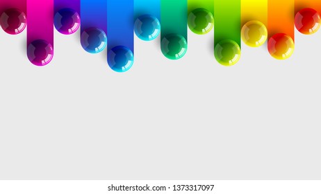 Amazing abstract vector 3D colorful balls illustration template for poster, flyer, magazine, journal, brochure, book cover. Corporate web site landing page minimal background and banner design layout.