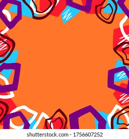 Amazing artistic festive multicolored frame 