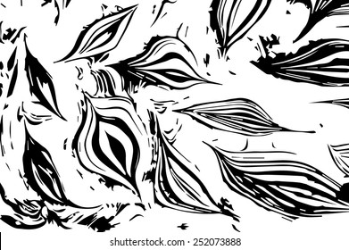 amazing artwork texture ebru,  black and white marble abstract background