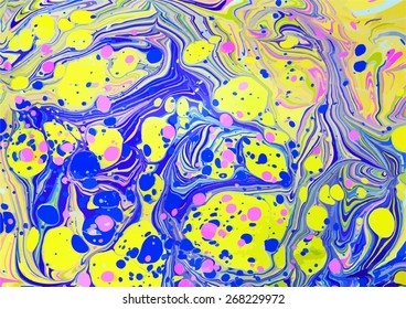 amazing artwork texture ebru,  colorful marble abstract background