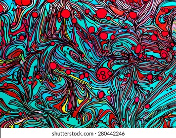 amazing artwork texture ebru,  colorful marble abstract background