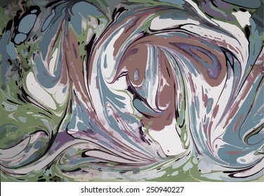 Amazing artwork texture ebru,  drawing on the water abstract background. Marbled ink pattern. Marble design. Ethnic marble texture. Watercolor marbled paper. Exotic artwork background