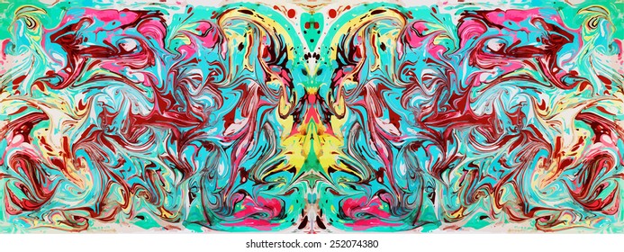 amazing artwork texture ebru,  drawing on the water abstract background, marble style