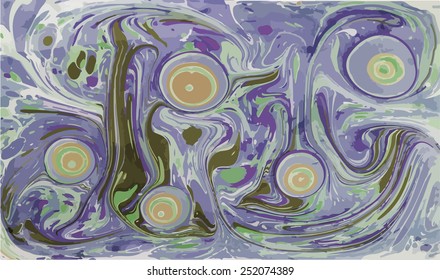 amazing artwork texture ebru,  drawing on the water abstract background, marble style