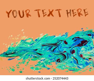amazing artwork texture ebru,  drawing on the water abstract background, marble style