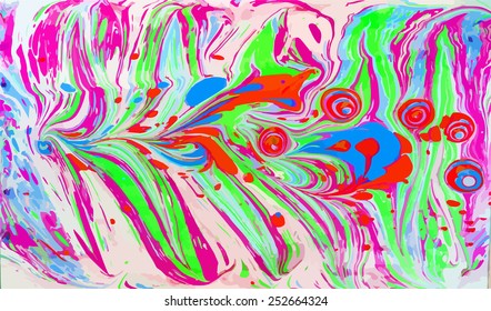 Amazing artwork texture ebru,  drawing on the water abstract background. Watercolor marbled background. Colorful marble texture. Beautiful marble pattern. 
