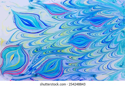 amazing artwork texture ebru,  drawing on the water abstract background
