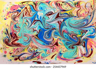 amazing artwork texture ebru,  drawing on the water abstract background