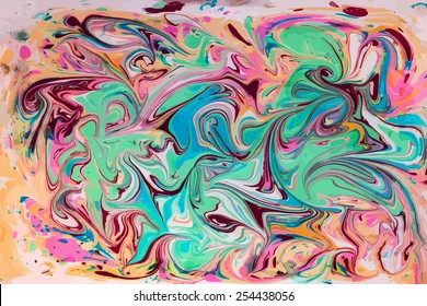 amazing artwork texture ebru,  drawing on the water abstract background