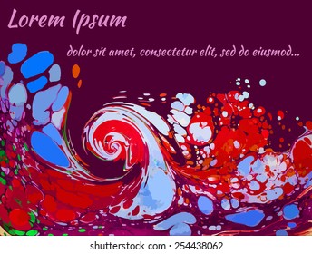 amazing artwork texture ebru,  drawing on the water abstract background