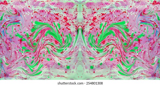 Amazing artwork texture ebru,  drawing on the water abstract background. Marble pattern. Artwork marble paper. Ethnic marble texture.