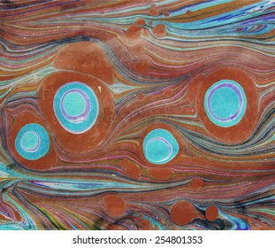 amazing artwork texture ebru,  drawing on the water abstract background