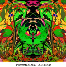 amazing artwork texture ebru,  drawing on the water abstract background