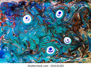 amazing artwork texture ebru,  drawing on the water abstract background