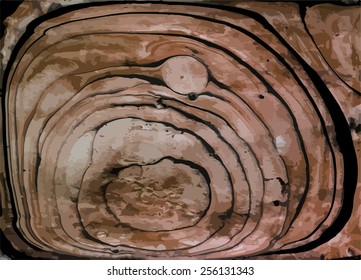 Amazing artwork texture ebru,  drawing on the water abstract background. Natural marbled paper. Brown marbled texture. Unique marble background. Marbled covering. 