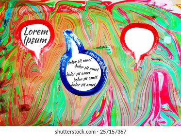 amazing artwork texture ebru,  drawing on the water abstract background