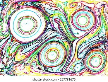 amazing artwork texture ebru,  drawing on the water abstract background 