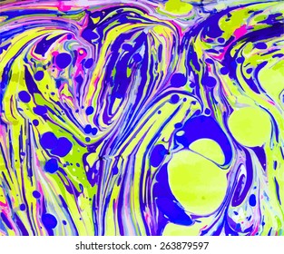 amazing artwork texture ebru,  drawing on the water abstract background