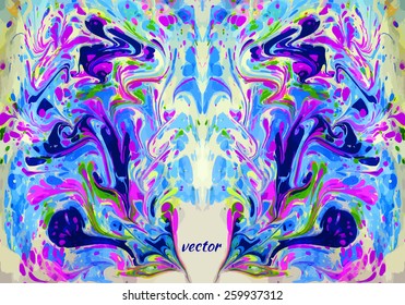 Amazing artwork texture ebru.  Unique artwork marble texture. Liquid marble pattern. Artwork marbled paper. Vector marbled illustration. Watercolor marble texture. Acrylic marble pattern.