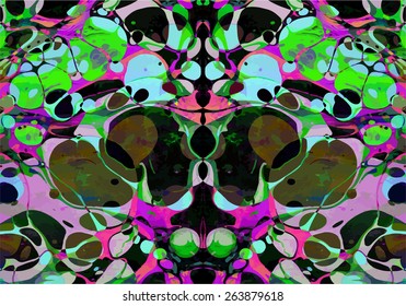 Amazing artwork texture ebru, water abstract background. Watercolor marble pattern. Colorful marble texture. Unique ethnic pattern. Vector marble illustration.