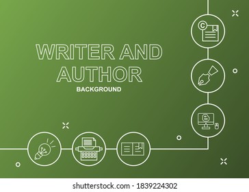 Amazing background design idea with writer and author theme