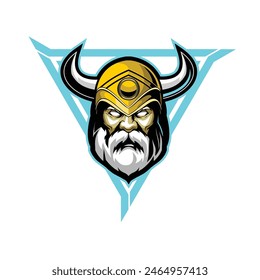 Amazing and badass art illustration design roman warrior, warrior viking vector logo template.