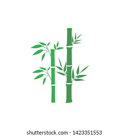 Amazing bamboo with leaf Image graphic icon logo design abstract concept vector stock. Can be used as a symbol associated with plant or nature