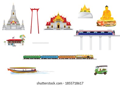 amazing Bangkok of Thailand vector design