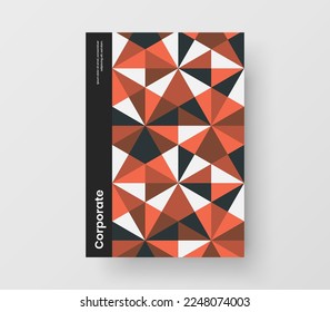 Amazing banner A4 design vector template. Colorful geometric pattern presentation concept.