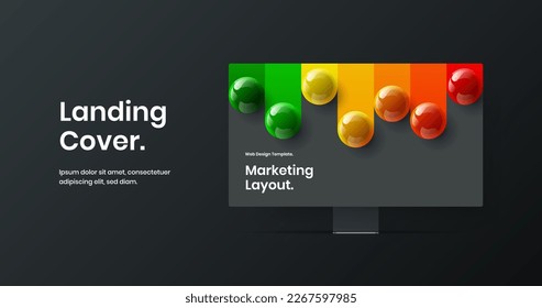 Amazing banner design vector concept. Premium display mockup website layout.