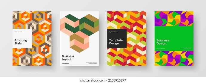 Atemberaubendes Banner-Vektordesign-Konzept-Paket. Abstrakte Mosaikfliesen für die Titelgrafik.