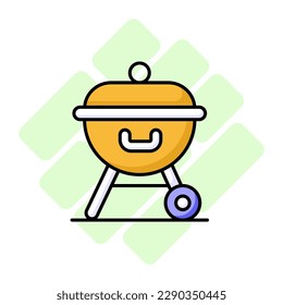 Ein erstaunliches BBq Grill-Vektordesign im modernen Stil, einfach zu bedienen Symbol
