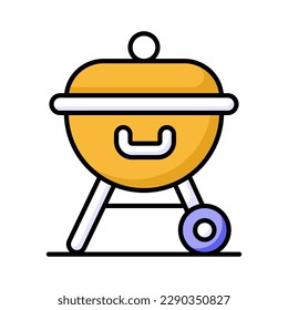 An amazing Bbq grill vector design in modern style, easy to use icon