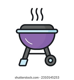 An amazing Bbq grill vector design in modern style, easy to use icon
