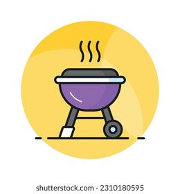 An amazing Bbq grill vector design in modern style, easy to use icon