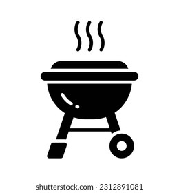 Un impresionante diseño de vectores de parrilla Bbq en un estilo moderno, icono fácil de usar