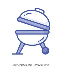 An amazing Bbq grill vector design in modern style, easy to use icon
