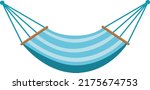 amazing beach swinging bed concept illustration 