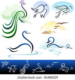 AMAZING    BIRDS  VECTOR  SET