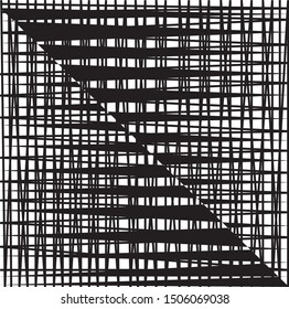 Amazing black linear background texture with white background.