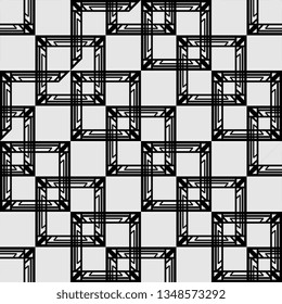 amazing black and white rectangular Art Deco geometric pattern