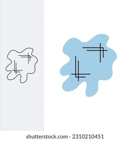 amazing blob frame design template, Solid style and monoline style.