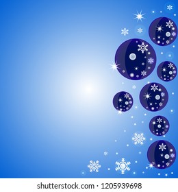 Amazing blue ball in the snow.