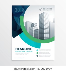 amazing blue brochure flyer template design for presentation
