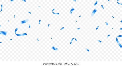 Incrível azul confete fundo ziguezague para baixo para celebração. Ilustração vetorial da decoração festiva.
