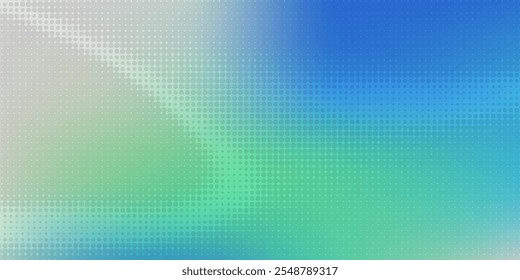 Incrível Gradiente De Desfoque Verde Azul Com Textura De Ruído Granulado. Abstrato Malha turquesa e ponto de fundo de fluxo dinâmico