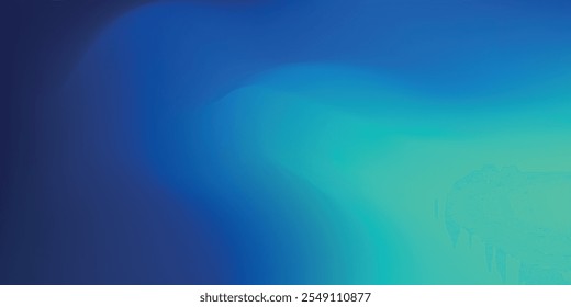 Incrível Gradiente De Desfoque Verde Azul Com Textura De Ruído Granulado. Abstrato Malha turquesa e fundo de fluxo dinâmico