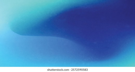 Amazing Blue Green Blur Gradient With Grainy Noise Texture. Abstract Turquoise Mesh and Dynamic Flow Background